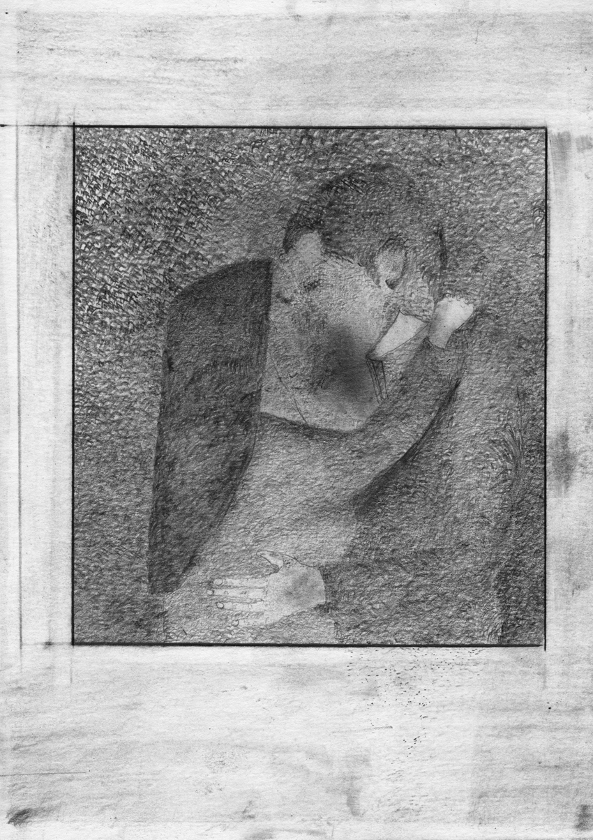 Kissing Pencil Drawing