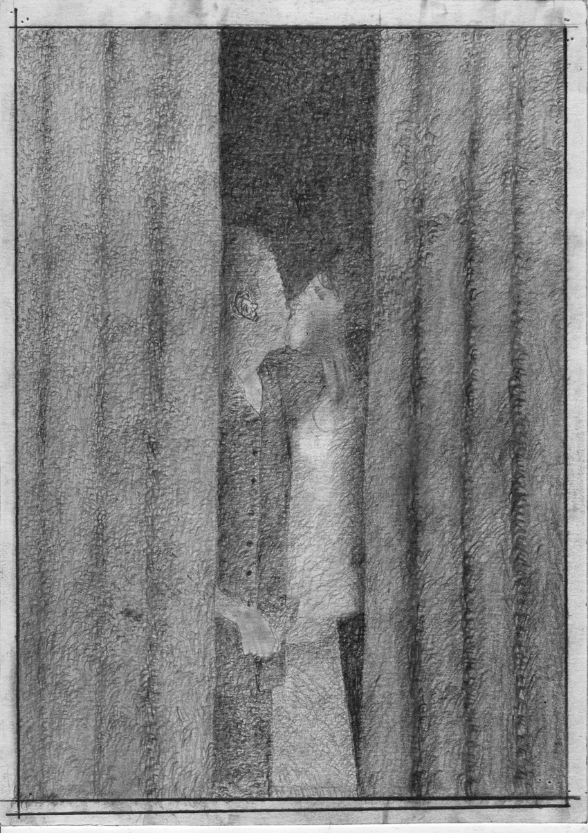 Kissing Pencil Drawing