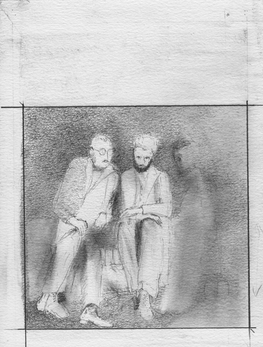 August Sander based pencil drawing