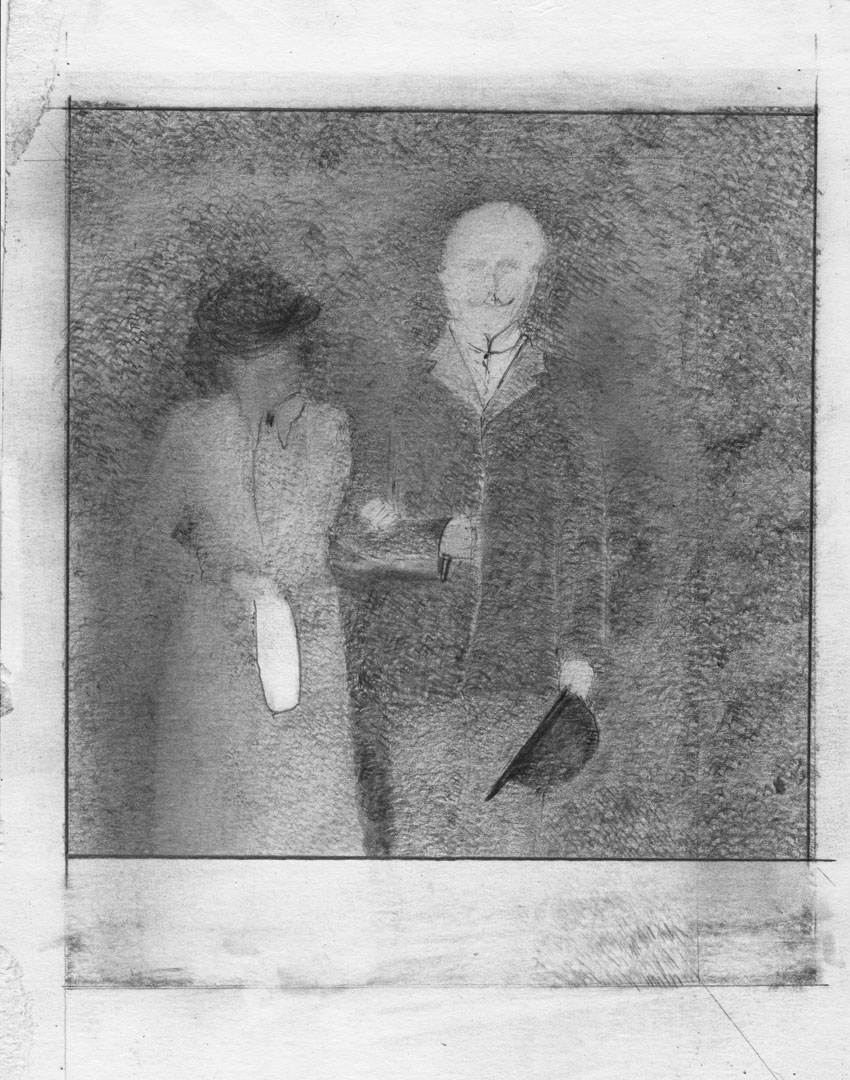 August Sander based pencil drawing