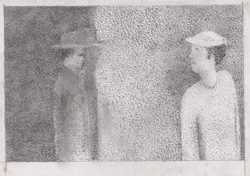 City Walking - Pencil Drawing