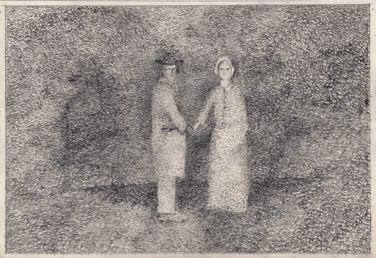 Pencil Drawing Pointilism  2