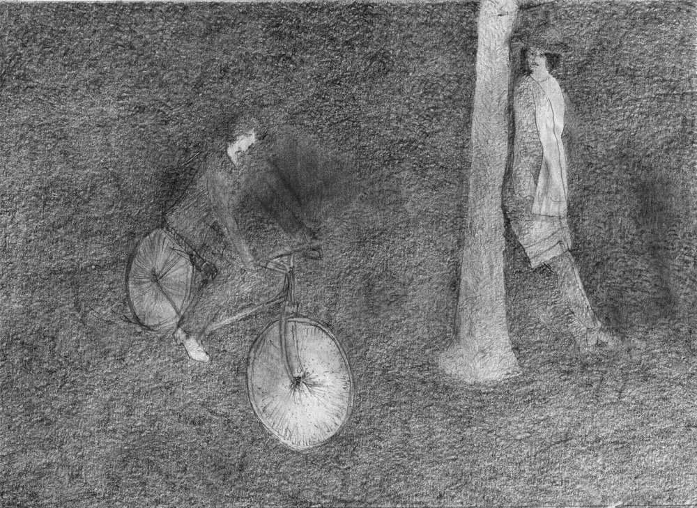 Robert Medley penci with bicycle 9