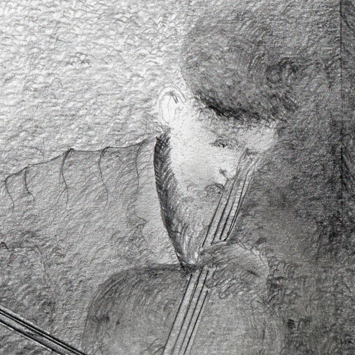Street musician art drawings