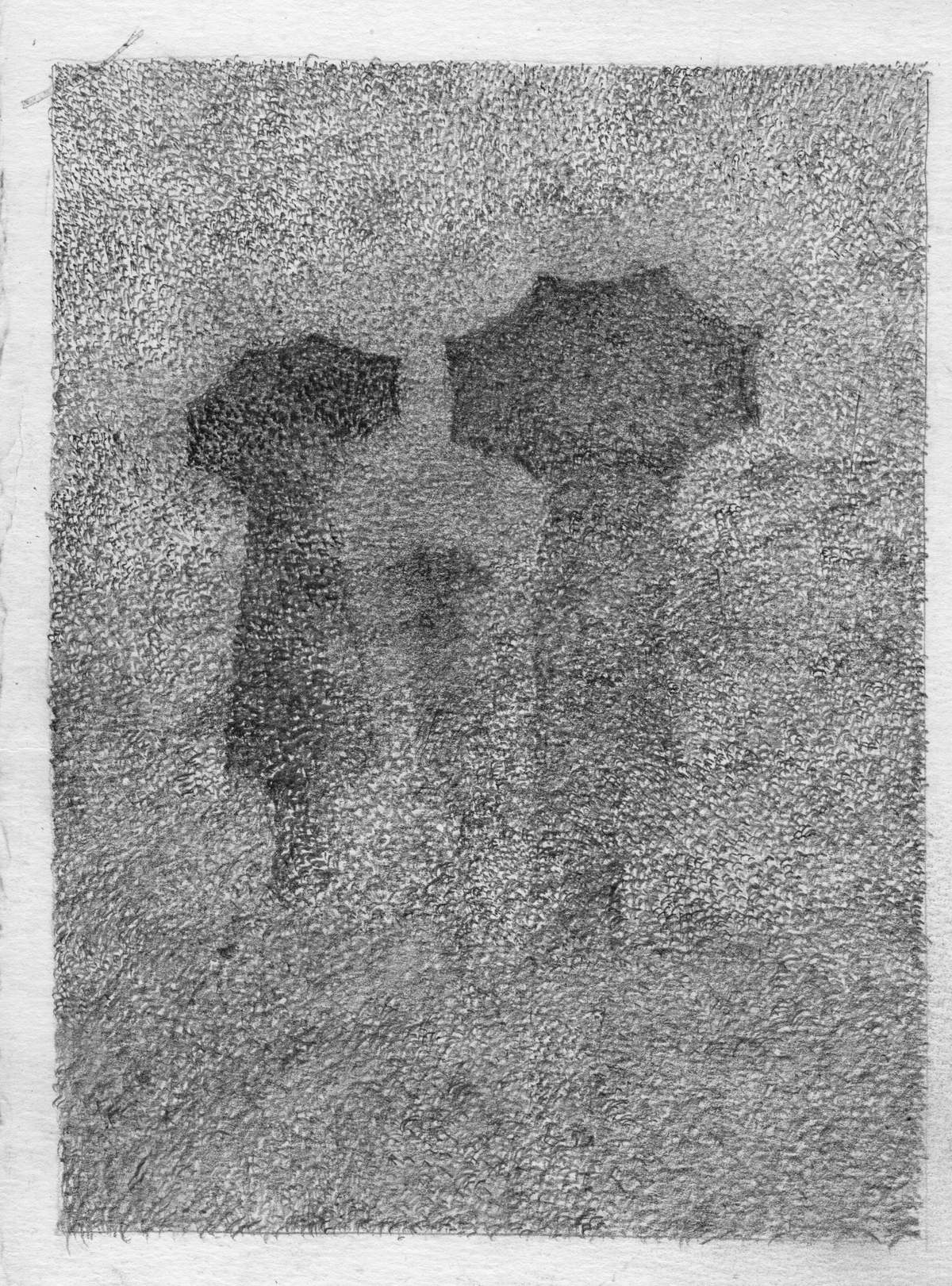 Walking away pencil  illustration