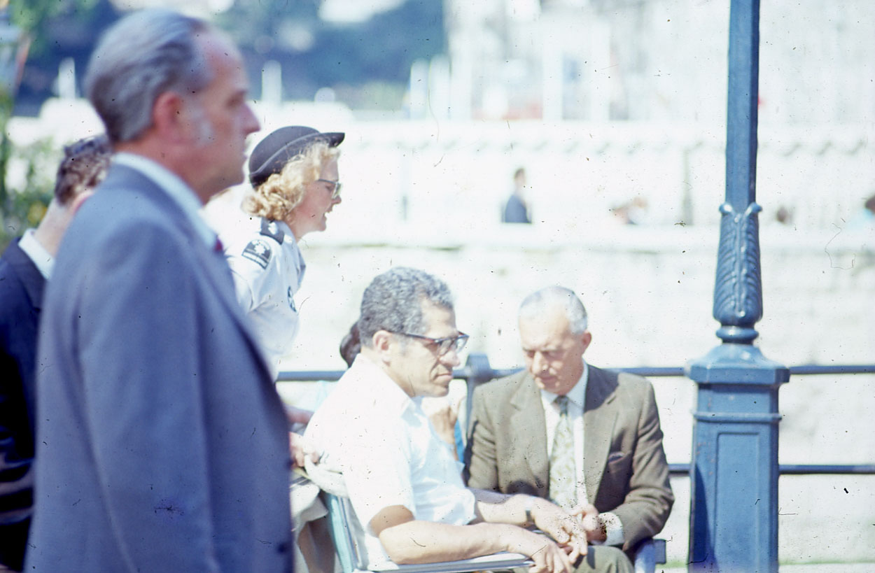 Tourist in London in the 1970's.