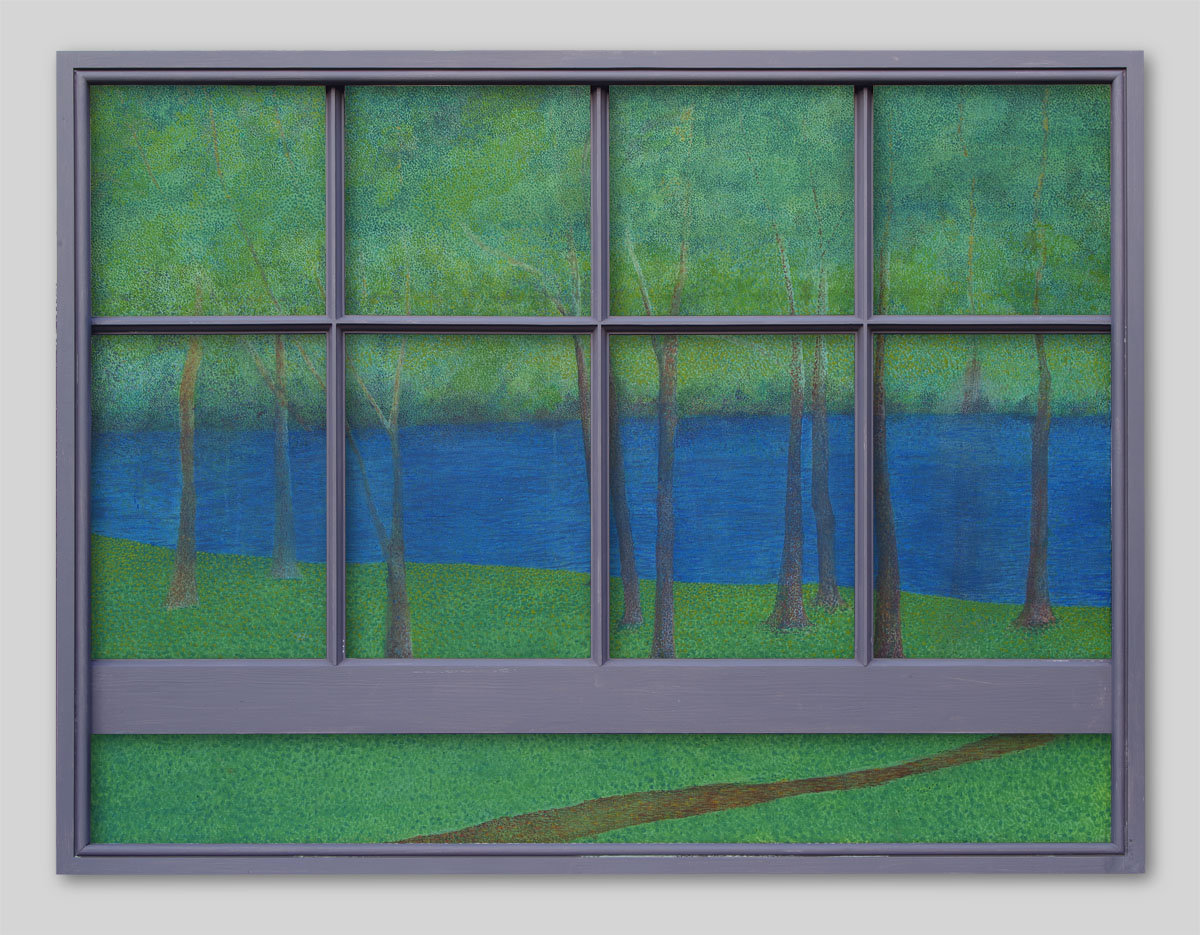 Window Landsape Painting in frame